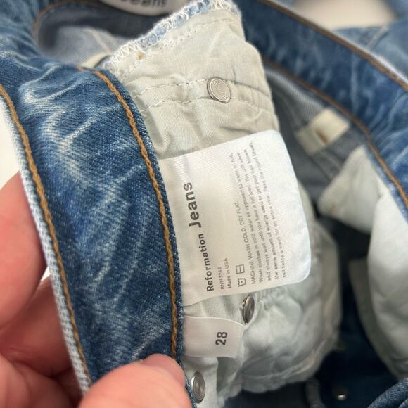 Reformation Cynthia shadow high rise long Jean size 28 - Picture 8 of 10